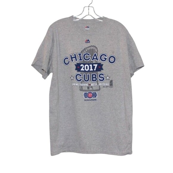Majestic MLB Chicago Cubs Cactus League 2017 Spring Training T Shirt Large - Picture 1 of 4